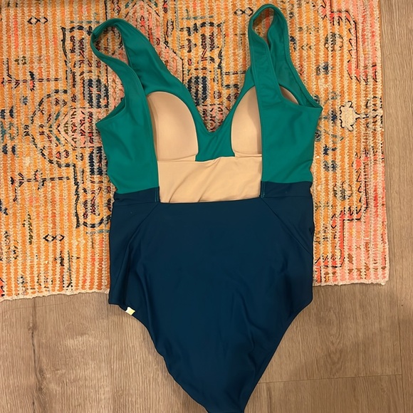 Summersalt Backflip Tie Waist Bathing Suit One Piece Teal Green 8 - Picture 3 of 3